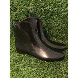 Capelli NY Ankle Boots Patent Finish Ankle women Black Size 6 Rain Riding Boots